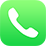 A green phone icon with a white telephone handset.